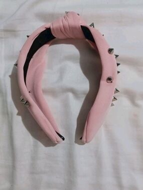 Studded Pink Knotted Headband - Women Accessories